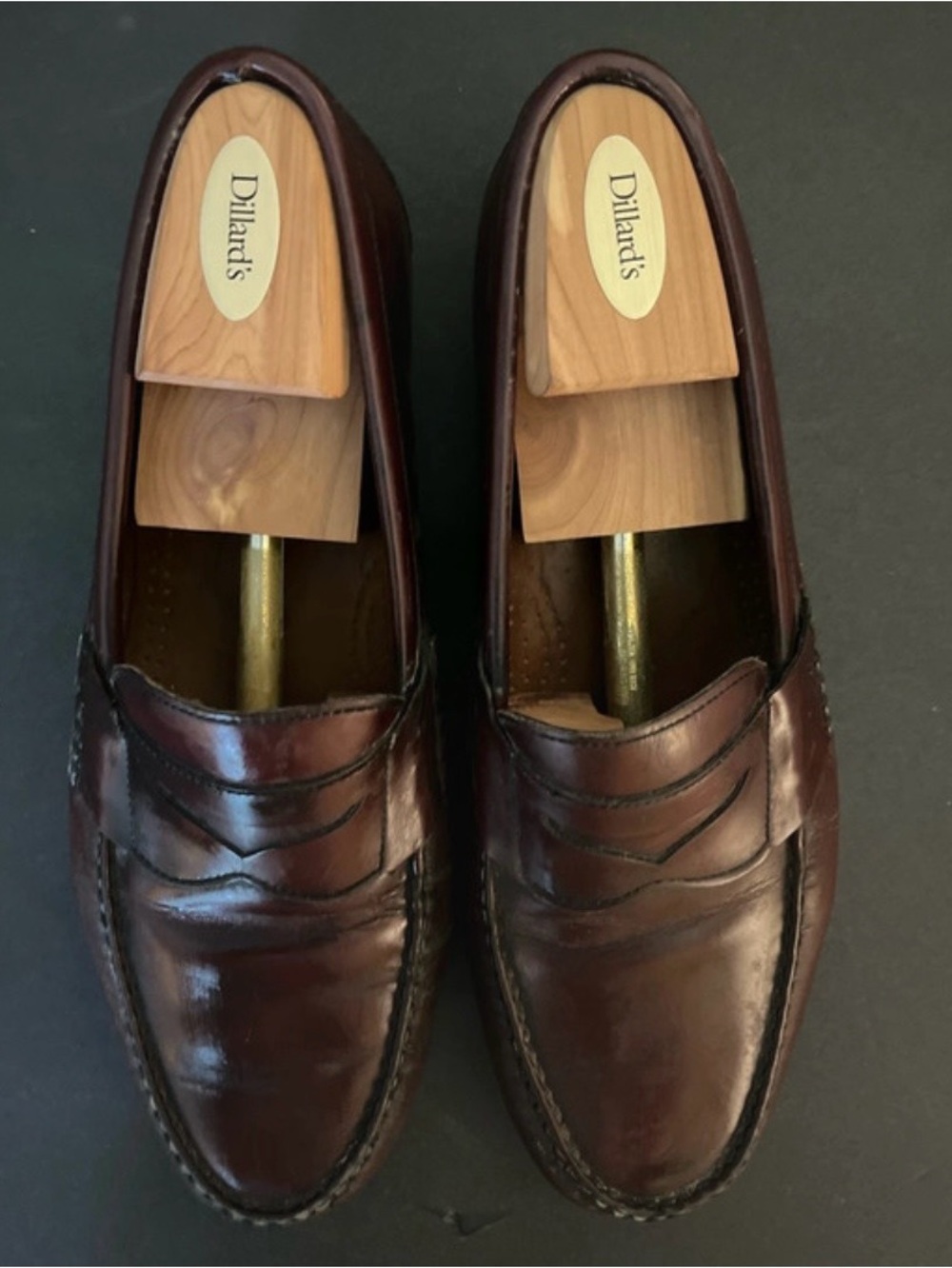 Allen Edmonds Cole Men’s Burgundy Leather Penny Loafers size 11 US